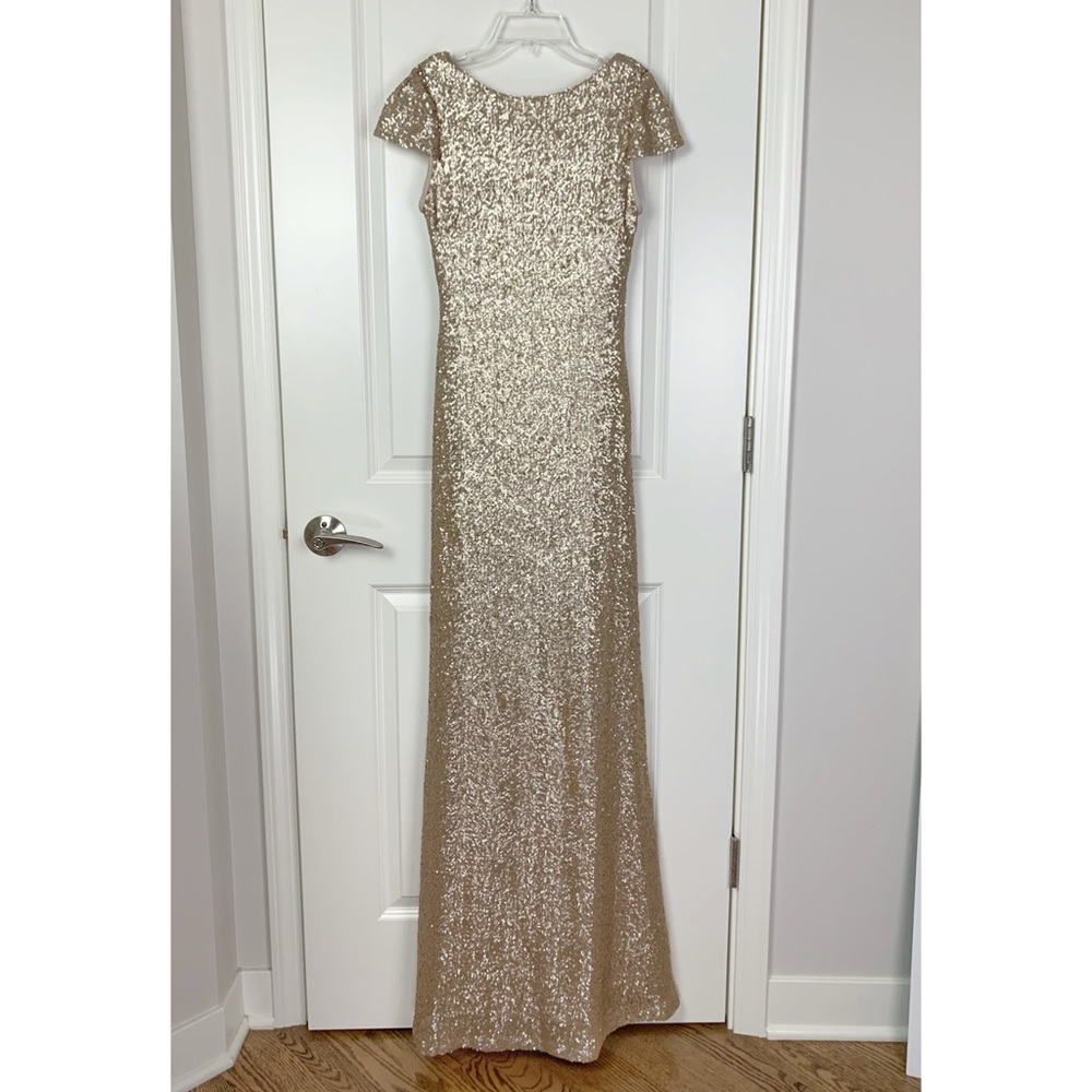 Sorella Vita Gold Sequin Cap Sleeve Dress #8718